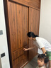 Morelax全實(shí)木推拉門(mén)衣柜胡桃色家用臥室現代簡(jiǎn)約小戶(hù)型原木風(fēng)橡木衣櫥 1.4米推拉門(mén)衣柜+頂柜 送貨上門(mén)+安裝 曬單實(shí)拍圖