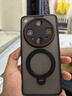 斯得弗 適用oppofindx8ultra手機殼保護套相機鏡頭圈精孔防摔旋轉支架簡約風透明磨砂硬殼【炫酷黑】 曬單實拍圖
