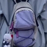 迪紫兔mini兒童出游背包輕便戶(hù)外休閑雙肩包男女童幼兒園開(kāi)學(xué)小書(shū)包洋氣 灰紫色18*10*31 曬單實(shí)拍圖