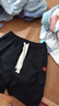 查爾斯桃心工裝短褲男夏季薄款愛(ài)心刺繡沙灘寬松透氣五分褲 黑色 L  曬單實(shí)拍圖