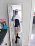 回力四季平底軟底皮面切爾西短靴女2025秋冬新款方頭法式瘦瘦靴厚底馬丁靴 黑色加絨 36 曬單實拍圖