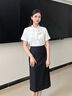 匆蒙夏季中長(zhǎng)裙新款半身裙女職業(yè)A字教資面試半裙通勤日常正裝裙子女 曬單實(shí)拍圖