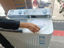 海爾（Haier）洗衣機(jī)雙缸雙桶 家用超大容量半自動(dòng)洗衣機(jī)波輪脫水甩干兩用洗脫分離雙筒強(qiáng)勁動(dòng)力老式以舊換新 10公斤新品+噴淋漂洗+低噪音+動(dòng)平衡脫水 曬單實(shí)拍圖