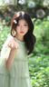 棉致法式露肩掛脖吊帶綠色連衣裙女夏季2025新款小個(gè)子初戀顯瘦短裙 561淺綠色【高品質(zhì)35.5】 L 100-115斤 曬單實(shí)拍圖