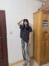 安之伴【巨好睡】情侶睡衣夏季涼感彈彈棉愛心印花休閑寬松男女家居服 鯨灰 女 L 曬單實拍圖