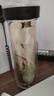 ihold一鍵開蓋雙層玻璃杯防燙男士耐高溫速開飲用水杯子辦公泡茶杯車載 金剛黑 350ml 曬單實拍圖