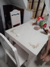 雙勁伸縮餐桌小戶型家用現(xiàn)代簡(jiǎn)約白色烤漆抽拉式桌椅組合鋼化玻璃飯桌 一桌四椅 實(shí)木不帶電磁爐 曬單實(shí)拍圖