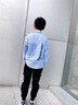 G.DUCKKIDS大男童襯衫2025春秋薄款炸街兒童外套痞帥男孩長袖條紋襯衣秋裝潮 淺藍色 22702款 泡泡棉襯衫 【薄 120 cm 曬單實拍圖