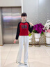 女童褲子秋裝2025新款兒童女孩喇叭褲初中生大童女裝秋季微喇褲子 花灰色 160 曬單實拍圖