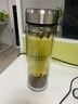 天喜（TIANXI）雙層玻璃杯大容量水杯1000ml男超大杯子便攜加厚泡茶過濾茶杯大號印字 直身款1000ml 曬單實拍圖