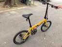 大行（DAHON）S20折疊自行車(chē)20英寸20速成人鋁合金碟剎運動(dòng)競技自行車(chē)KBA005 黃色【BA接頭+油碟剎】 曬單實(shí)拍圖