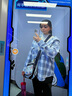 Basic House/百家好復(fù)古格子襯衫外套2025春季新款連帽寬松上衣女 藍(lán)色 XL 曬單實(shí)拍圖