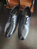 老爺車(chē)皮鞋男真皮高端男鞋100%頭層牛皮商務(wù)正裝系帶結婚鞋英倫風(fēng)德比鞋 63503黑色 40 曬單實(shí)拍圖