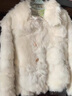 粟茝皮毛一體外套女真皮皮衣羊羔毛短款草直毛托斯卡納羊毛翻領(lǐng)中長(cháng)款 米白色 L 100-110斤 曬單實(shí)拍圖