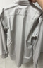 無(wú)印良品（MUJI） 男式 免熨燙 半寬角領(lǐng)長(zhǎng)袖襯衫 男士襯衣 格子 純棉全棉 淺灰色 XL(180/104A) 曬單實(shí)拍圖