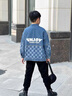 G.DUCKKIDS兒童裝男童春裝外套春秋款2025新款中大童痞帥春季男孩牛仔洋氣潮 灰色 160 cm 曬單實拍圖