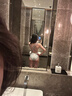 JIOESC泳衣女士連體三角藍帶銀白遮肉修身顯瘦2025年新款連身競速游泳衣 三角連體競速泳衣【月光白】 均碼 -適合70-125斤 曬單實拍圖