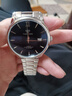 天王（TIAN WANG）男手表時(shí)尚石英表鋼帶防水國表帶日歷情侶腕表情人節禮物 黑色男表3996 曬單實(shí)拍圖