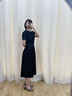 MeetMetro瑪依爾黑色短袖連衣裙女2025夏季新款收腰通勤圓領(lǐng)T恤裙 黑色【現(xiàn)貨閃電發(fā)】 S 曬單實(shí)拍圖