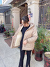 君應媽媽羽絨棉服女中老年媽媽外套秋冬裝棉襖50-60洋氣歲加厚上衣服 卡其色 【抗寒特厚款】 2XL （110-125斤） 曬單實(shí)拍圖