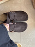 東園物作軟木鞋真皮休閑日系復古厚底增高防滑軟底百搭半包舒適兩用勃肯鞋 深棕色 37 【正碼】 曬單實(shí)拍圖