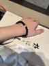 RWTW貓眼黑曜石手串女 銀曜石六字真言好運(yùn)足銀轉(zhuǎn)運(yùn)珠七夕禮物 六字箴言轉(zhuǎn)運(yùn)珠-8mm收藏級銀曜石 曬單實(shí)拍圖