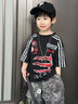 哈羅小黃鴨 HAL.DUCK兒童t恤短袖2025新款男童夏裝純棉衣服男孩夏季薄款痞帥酷帥上衣 黑色T恤 100 cm 曬單實(shí)拍圖