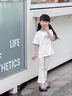 moonkids女童喇叭褲夏季薄款兒童波點(diǎn)休閑長褲小女孩2025夏裝九分微喇褲子 兩條裝【18378杏色+18361黑色】 160 cm 曬單實(shí)拍圖