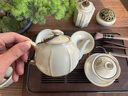 EATKM輕奢品牌汝窯功夫茶具套裝蓋碗茶具整套高檔茶壺茶杯套裝喬遷送禮 汝窯七方蓮開15入·葉黃 曬單實(shí)拍圖