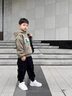 G.DUCKKIDS小黃鴨男童衛(wèi)衣春秋裝新款兒童長袖T恤中大童連帽上衣男孩打底衫 綠色 120 尺碼5~6歲【110-120cm】 曬單實拍圖