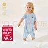 babycare山茶花寶寶爬服春夏連體衣包屁衣新生嬰兒衣服 天空之光 73cm  曬單實拍圖