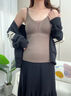 ARTFULMOM孕婦保暖哺乳吊帶背心免穿文胸秋冬加絨產(chǎn)后喂奶專用春秋打底內(nèi)衣 卡其色 XL 曬單實(shí)拍圖
