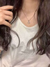 中國(guó)黃金（CHINA GOLD）S925銀荔枝冰白玉髓項(xiàng)鏈女輕奢小眾吊墜情人節(jié)生日禮物送女友媽媽 白玉髓荔枝項(xiàng)鏈 曬單實(shí)拍圖