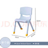 好爾塑料凳子加厚板凳可疊摞靠背椅寶寶餐椅塑料椅子家用小凳子藍(lán)26cm 曬單實拍圖