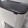 BRABANTIA【11+23L分類(lèi)垃圾桶】brabantia柏賓士進(jìn)口輕奢觸摸廚房腳踏收納 11+23L-清新白【觸摸式】 曬單實(shí)拍圖