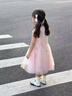 FIDQIOG品牌女童夏款公主裙寶寶背心裙女孩洋氣裙子2025新款 粉色 110 cm 曬單實(shí)拍圖