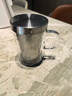 金鑲玉不銹鋼蓋茶杯辦公杯帶過濾功夫茶具花茶綠茶會議室玻璃杯帶把杯 不銹鋼蓋杯 曬單實拍圖