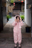 帕皮猴女小童春秋款長袖兔耳朵外套兩件套洋氣2025新款女寶寶春季休閑褲 粉色兩件套 100 碼建議2-3歲（身高95左右） 曬單實拍圖