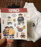 SPAO100%純棉長袖T恤男女2025年春秋新款青春色系上衣SPCX25ST02XY 白/海軍熊-貼布繡 L 曬單實拍圖