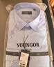 雅戈爾（YOUNGOR）長(cháng)袖襯衫男條紋DP免燙襯衫純棉面料舒適抗皺平整易打理 GLDP100163HJA藍色 42 曬單實(shí)拍圖