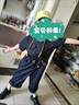 G.DUCKKIDS兒童工裝連體衣2025夏季寶寶衣服短袖夏裝中小童男女寶連身衣時尚 藏青色連體漁夫褲 36cm 120 碼建議身高 110-120 曬單實拍圖