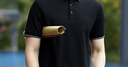 雅戈爾（YOUNGOR）短袖POLO衫男扁機領不易變型賽萊爾棉彈POLO衫新品 GSPC533019ACA黑色 XL 曬單實拍圖