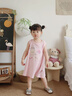 巴帝巴帝夏季嬰幼兒連衣裙子女童寶寶公主裙背心沙灘裙 粉色 兔兔小熊 90 曬單實拍圖
