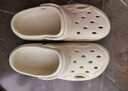 名創(chuàng)優(yōu)品（MINISO）洞洞鞋男女夏季外穿涼鞋防滑厚底踩屎感包頭涼拖鞋 白色+海洋星星 曬單實(shí)拍圖