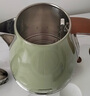 德龍（Delonghi）電熱水壺 家用復古304不銹鋼燒水電水壺 防干燒大功率1.7L煮水壺 KBO2001.VGR 橄欖綠 曬單實拍圖