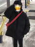 格斯嵐帝棉服男女2025冬季加厚日系潮牌面包服棉衣寬松立領(lǐng)短款外套 黑色 XL 曬單實(shí)拍圖