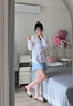 沐霓法式低跟涼拖鞋女夏外穿2025新款配裙子仙女風氣質坡跟沙灘一字拖 米白色 38 曬單實拍圖