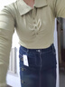 纖蕓沐長(cháng)袖t恤女2025秋季新款寬松顯瘦翻領(lǐng)打底衫休閑百搭上衣女 綠卡其 （翻領(lǐng)） XL 建議115-130斤 曬單實(shí)拍圖