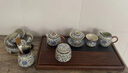 瀾春江青花瓷茶具套裝中式汝窯功夫纏枝蓮釉上彩泡茶杯陶瓷蓋碗禮盒裝 汝窯纏枝蓮蓋碗9頭 【高檔禮盒裝】 曬單實拍圖