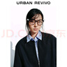 UR2025秋季新款女裝格雷系氣質(zhì)拼接條紋寬松外套UYY150091 墨藍(lán) M 曬單實(shí)拍圖